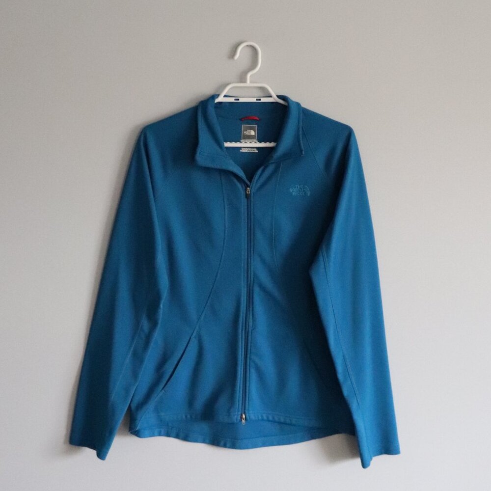 The North Face Womens Blue Sz L Full Dual Zip Fleece‎ Lightweight Outdoor Jacket